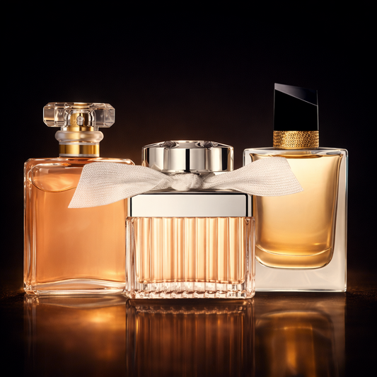 Kit 3 Fragranze Femminili Premium — Parisian Bloom · Libre Aura · Pure Elegance (100 ml ciascuna)