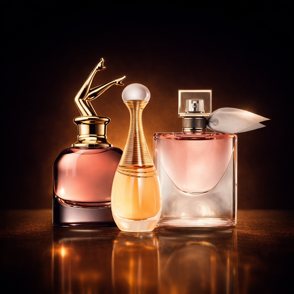 Kit 3 Fragranze Femminili Premium — Glam Temptation · Golden Fleur · Belle Harmony (100 ml ciascuna)