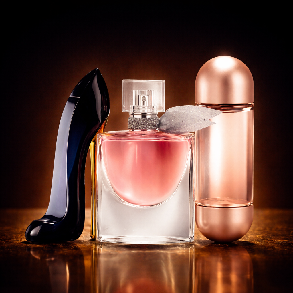 Kit 3 Fragranze Femminili Premium — Midnight Femme · Belle Essence · Rosé Glam (100 ml ciascuna)