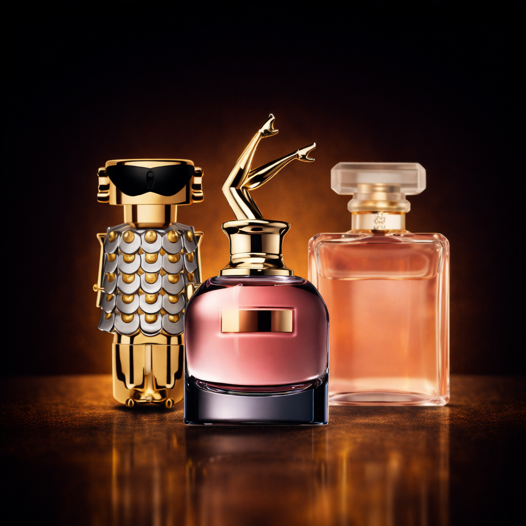 Kit 3 Fragranze Femminili Premium — Golden Muse · Glam Temptation · Parisian Bloom (100 ml ciascuna)