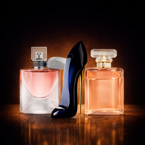 Kit 3 Fragranze Femminili Premium — Belle Essence · Midnight Femme · Parisian Bloom (100 ml ciascuna)