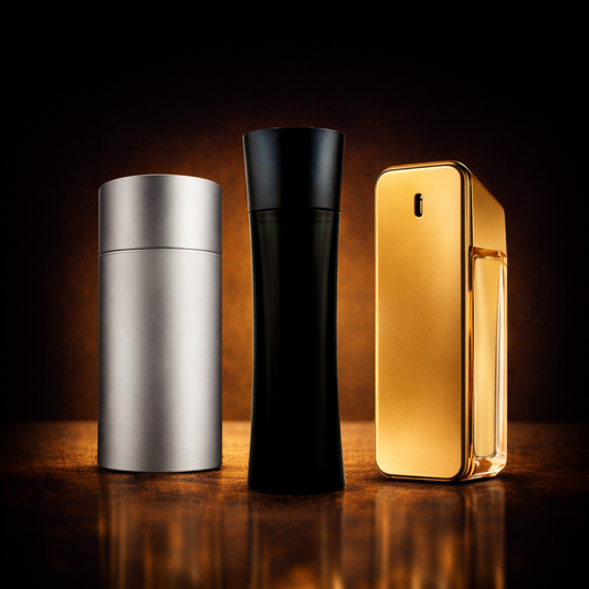 Kit 3 Fragranze Maschili Premium — Urban Pulse · Golden Impact · Noir Code (100 ml ciascuna)