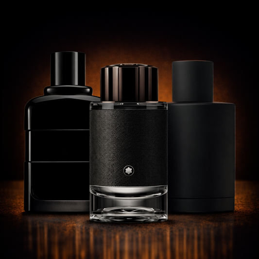 Kit 3 Fragranze Maschili Premium — Obsidian Leather · Refined Gentleman · Urban Explorer (100 ml ciascuna)